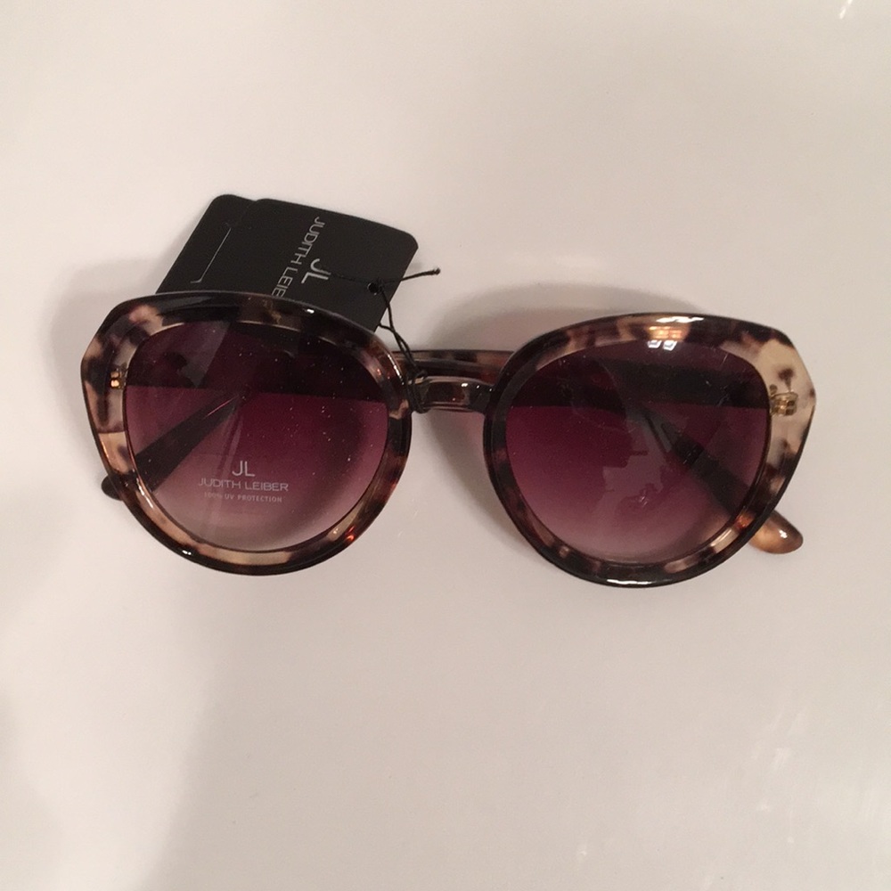Judith Lieber Cats Eye Sand & Tortoise Sunglasses